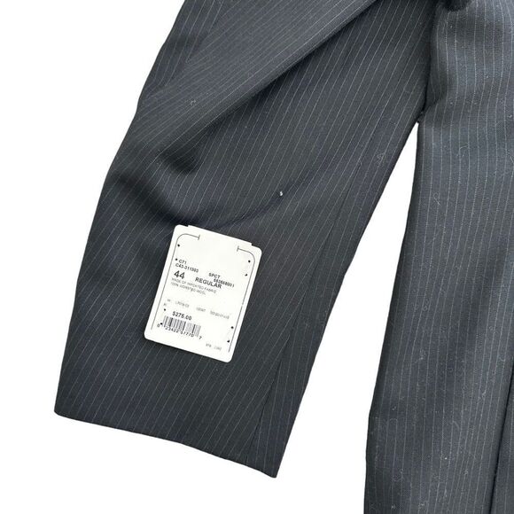 🆕Concepts By Claiborne Men’s Black Pinstripe Blazer Jacket - Picture 8 of 14